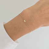 14K Just Initial Bracelet