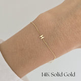 14K Just Initial Bracelet