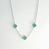 Triple Turquoise Clover Necklace