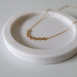 Gold Filled 7 Pressed Disc Necklace