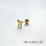 14K Butterfly II Cartilage Earring