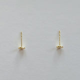 14K Dia Cut Disc Studs