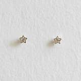 14K Shining Star Studs