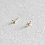 14K Shining Star Studs