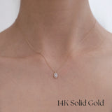 14K Gleam Crystal Necklace