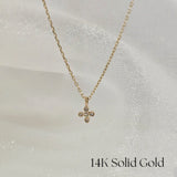 14K La Cross Diamond Necklace