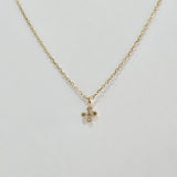 14K La Cross Diamond Necklace