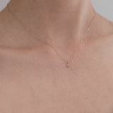 14K La Cross Diamond Necklace