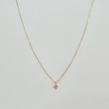 14K La Cross Diamond Necklace