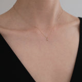 14K La Cross Diamond Necklace