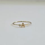 14K My Initial W Diamond Ring (N-Z)