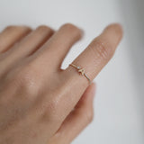 14K My Initial W Diamond Ring (N-Z)