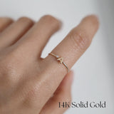 14K My Initial W Diamond Ring (A-M)