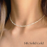 14K Seed Pearl Necklace