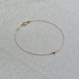 14K Petite Cross Bracelet