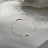 14K Petite Cross Bracelet