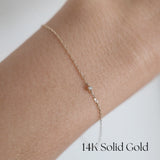 14K Petite Diamond Bracelet