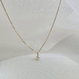 14K Petite Pearl Necklace