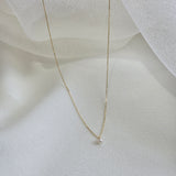 14K Petite Pearl Necklace