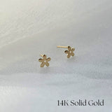 14K Golden Daisy Studs