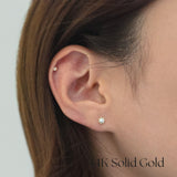 14K Bloom Pearl Studs